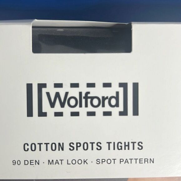 NWT WOLFORD Cotton Spots Cotton 90 denier Tights S - Picture 8 of 10